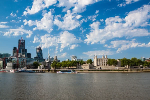 London skyline with the Tower of London — стокове фото