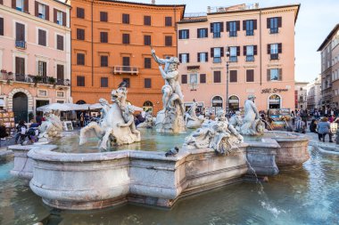 Neptune heykelinin piazza navona, Roma, İtalya