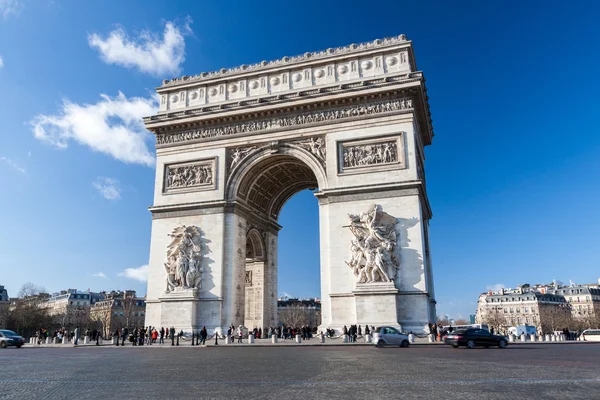 Arc de triomphe di paris, france — Stok Foto