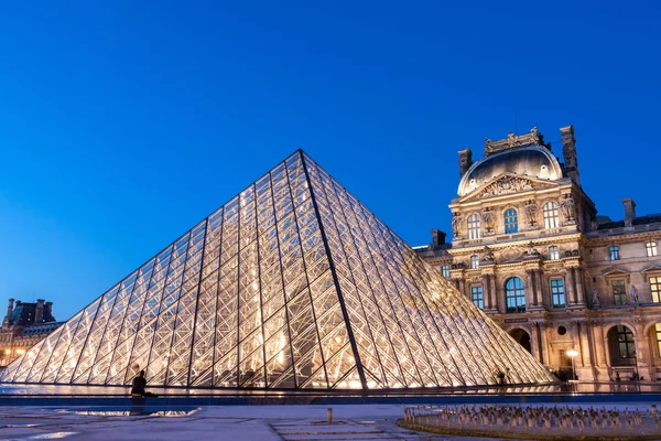 Alacakaranlıkta Paris Louvre Müzesi