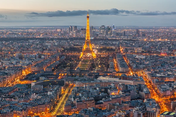 Skyline de París por la noche —  Fotos de Stock