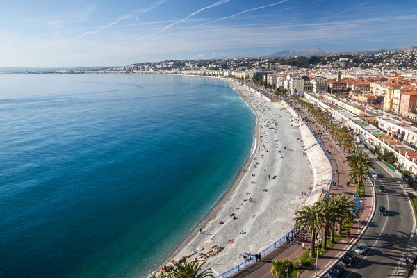 Vista de Niza en la Riviera francesa, Francia — Foto de Stock