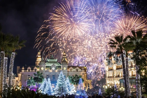Monte Carlo Casino during New Year Celebrations — Stock Photo, Image