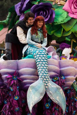 The little mermaid in parade clipart