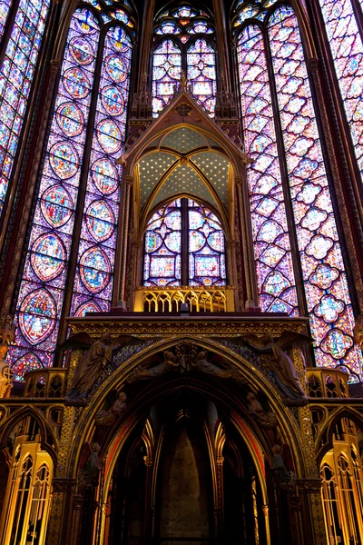 圣礼拜堂，圣洁的教堂，在巴黎 — 图库照片
