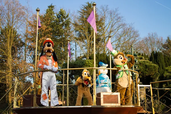 Mikke Mus og venner i Disneyland Parade – stockfoto