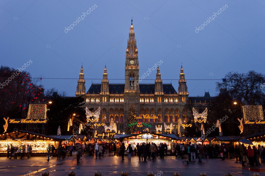 The Vienna City Hall Also Called Rathaus With Christmas Market Wien the-vienna-city-hall-also-called-rathaus-with-christmas-market-wien