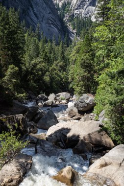 Görünüm Yosemite Park Merced River, Kaliforniya, ABD