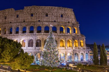 Kolezyum Roma Noel sırasında günbatımı, İtalya