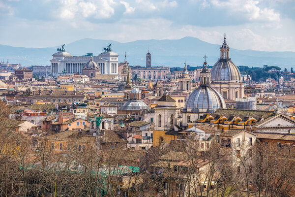 Skyline of Rome from Castel Sant'Angelo