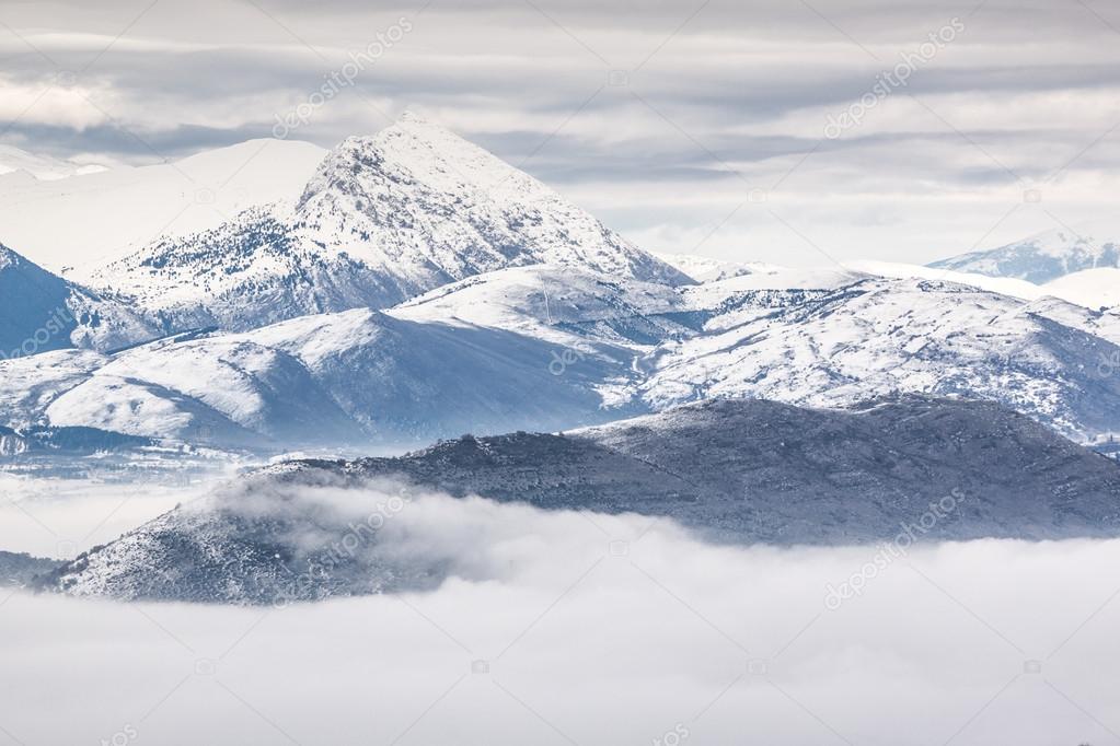 Snowy mountains in Italy