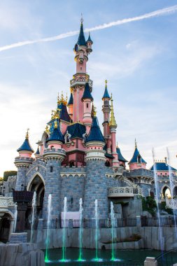 Disneyland Paris Castle with fountains