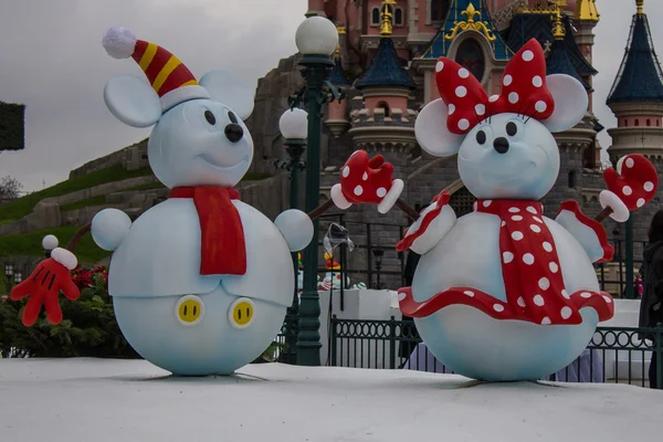 Disneyland Paris pendant les fêtes de Noël — Photo