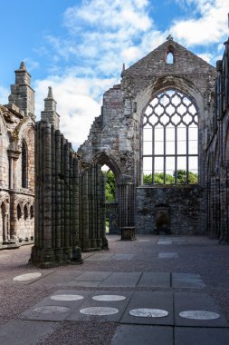 Ruins of Holyrood Abbey in Edinburgh, Scotland, UK. clipart