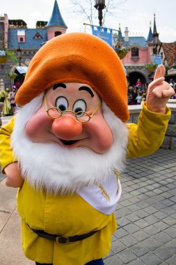 Character, The Seven Draft, during Disneyland Paris Parade and show.