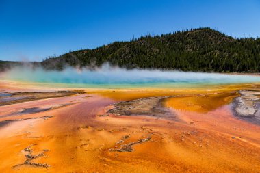 Grand Prizmatik bahar yellowstone Milli Parkı, ABD