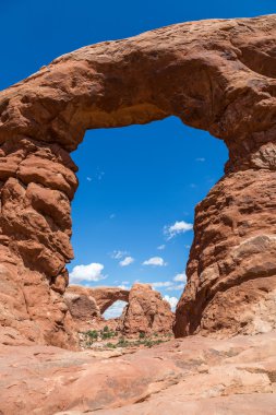 Arches Ulusal Parkı 'ndaki Taret Kemeri, Utah, ABD