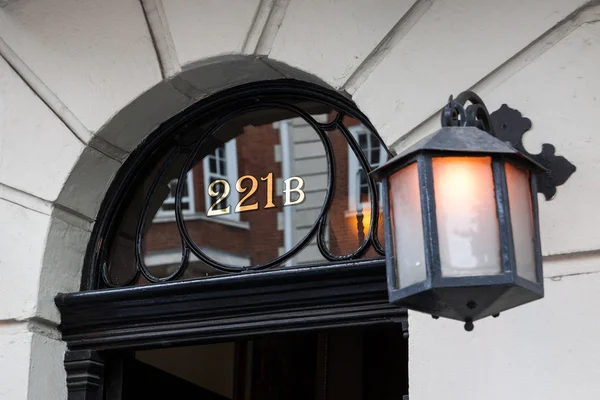 221B Baker Street em Londres, Reino Unido, Sherlock Holmes casa — Fotografia de Stock