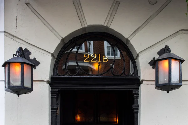 221B Baker Street Londra, İngiltere, Sherlock Holmes evi — Stok fotoğraf