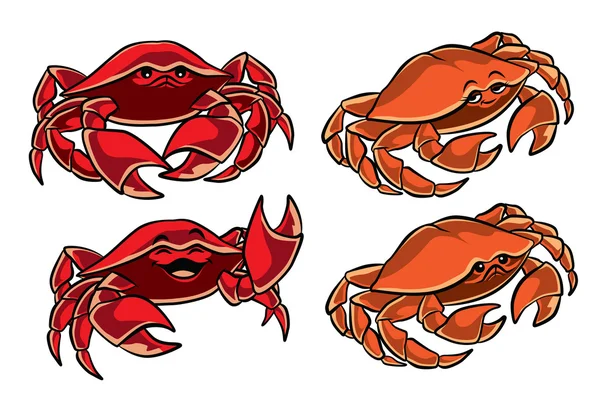 Petits crabes mignons — Image vectorielle