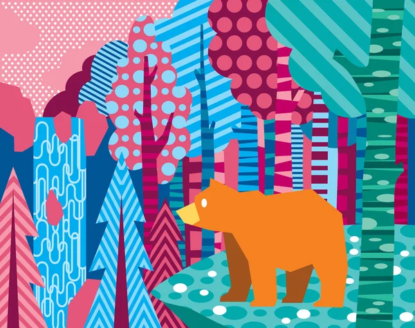 Forest bear — Stock Vector