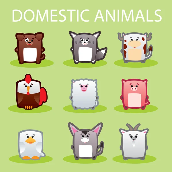 Domestic animals — Stock Vector