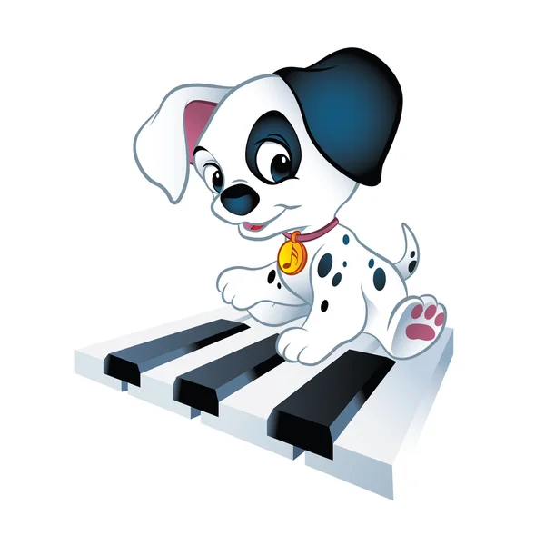 Sevimli piyano köpek