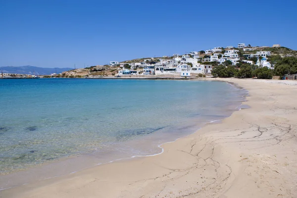 Greece Secluded Donoussa Island Pristine Remote Beach Pale Sands Clear Stock Picture