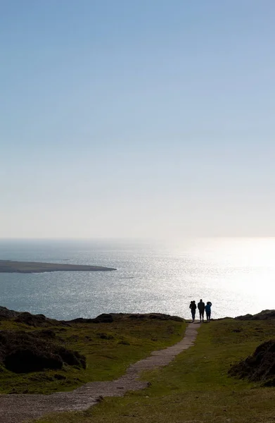 Beautiful Aberdaron Village Wales Landscape Dramatic View Cliff Tops Sea — Stock Photo, Image