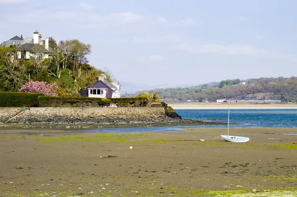 Porthmadog Galles Del Nord Incantevole Baia Borth Gest Paesaggio Balneare — Foto Stock