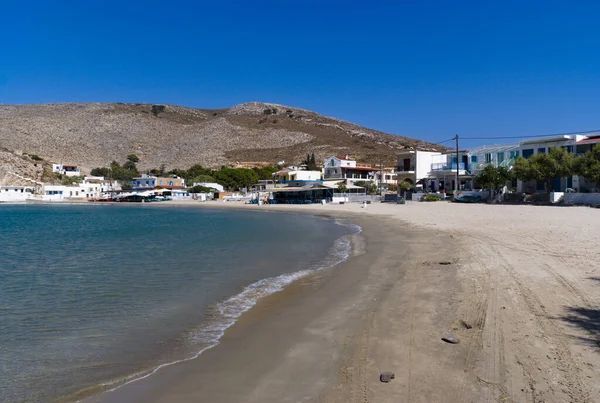 Pserimos Island Greece Beach Landscape Gently Shelving Sands Beautiful Bay — Stock Photo, Image