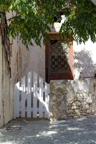 Folegandros Island Greece Village House Old Town Kastro Charming Simple — Stock Photo, Image