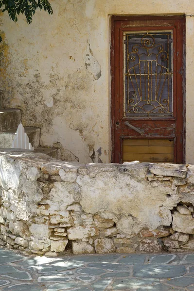 Folegandros Isolado Ilha Grécia Cidade Velha Kastro Uma Antiga Casa — Fotografia de Stock