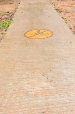 The ban cycling on the pavement