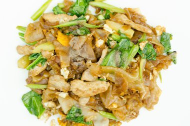 Soya sosu ve domuz kızarmış şehriye