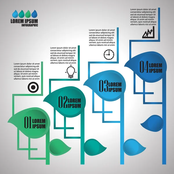 Bilgi grafik yaprak adım