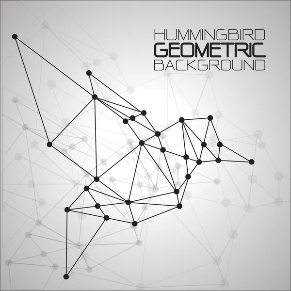 Hummingbirds Geometric background