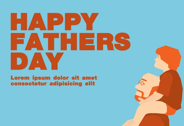 Happy fathers day card,Blue and orange tone design