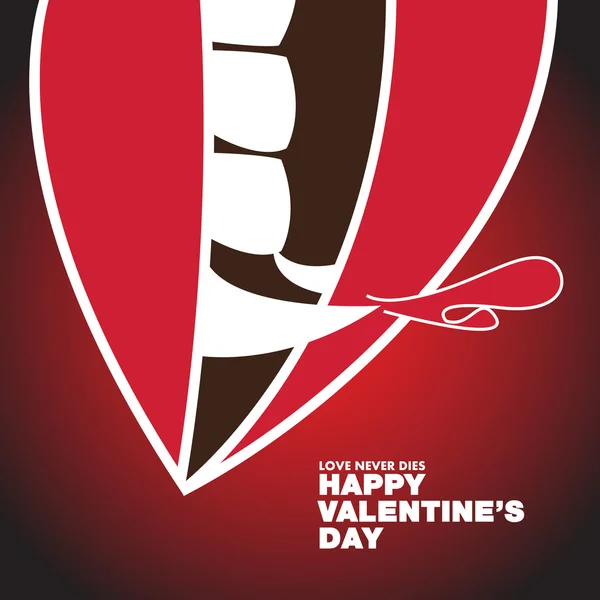 Sevgililer günü Dracula Tema - Poster afiş vektör düz tasarımı