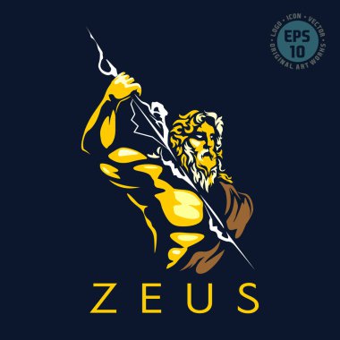 Yunan tanrısı Zeus 'un çizimi