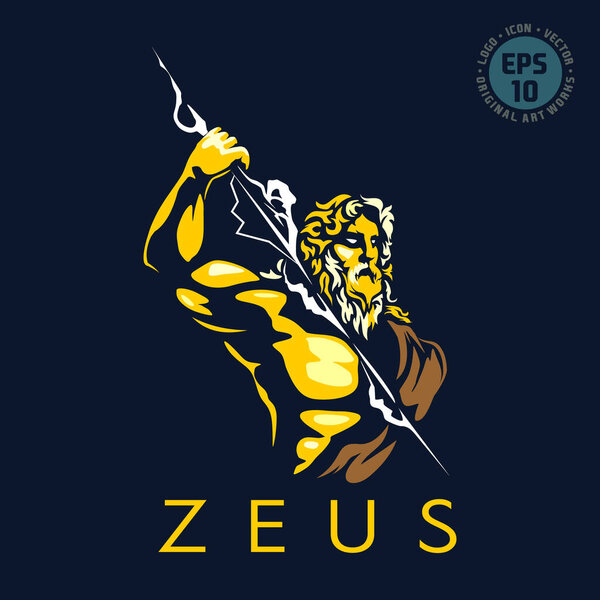 illustration of the greek god zeus