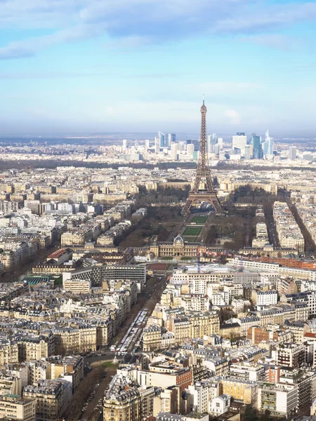 Letecký pohled na město, Paříž, Francie na denní světlo — Stock fotografie