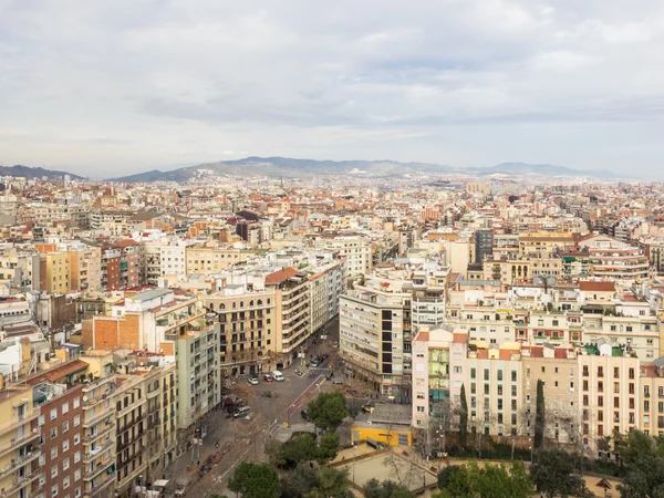 Veduta aerea della città Barcellona, Spagna; Veduta aerea della città Barcellona, Catalogna, Spagna — Foto Stock