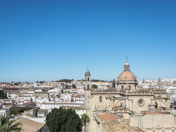 Widok z lotu ptaka miasta Jerez de la Frontera — Zdjęcie stockowe