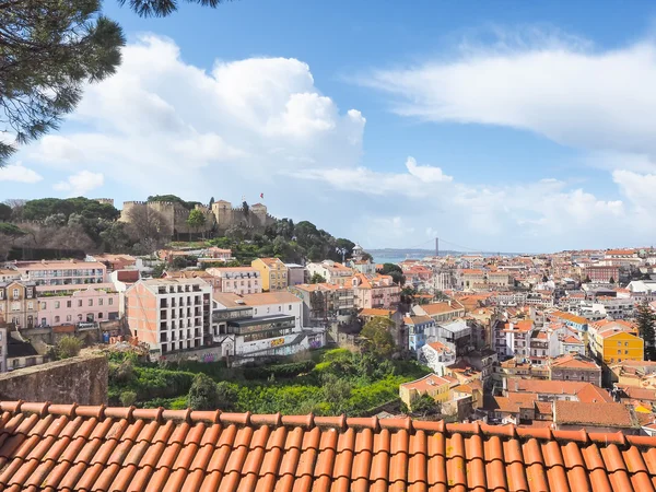 城・ ジョルジェ城とリスボンのサン ・ ジョルジェ — ストック写真