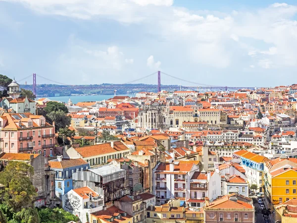 リスボン、ポルトガルの首都の空撮 — ストック写真