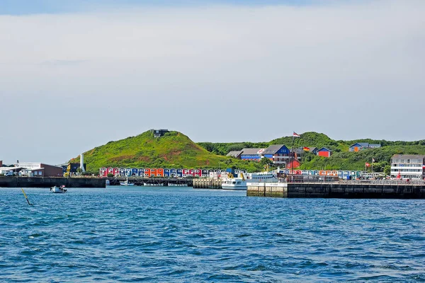 Helgoland Schleswig Holstein Deutschland Juli 2017 Skyline Der Hochseeinsel Helgoland 免版税图库照片