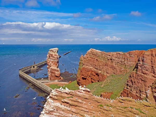 Helgoland Hochseeinsel Oberland Mit Roten Felsen Deutschland — Stockfoto