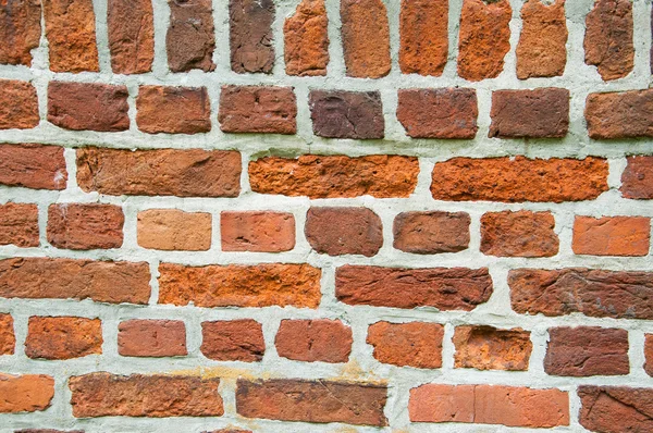 Wall made of red brick as background — Stock fotografie