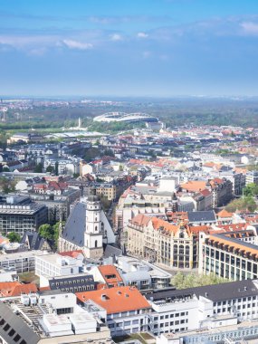 Aerial view of the city Leipzig clipart